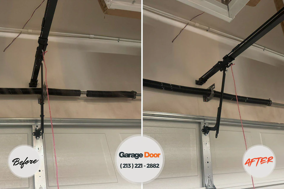 Before and after: garage door repair Mukilteo, WA